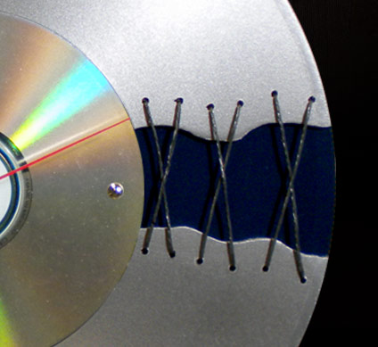 Retro - Sewed Style - Silver/Blue